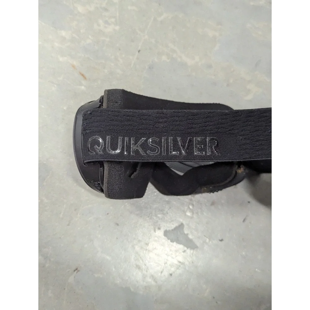 Y2K Snowboard Ski Goggles Black Smoke Lens Quiksilver AS IS Parts Repair
